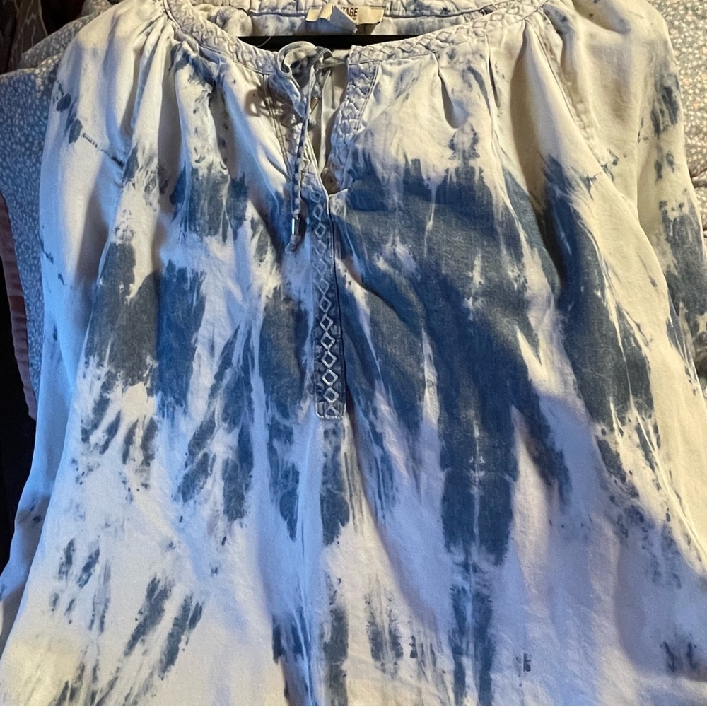Bohemian tie dye flowy blouse - Picture 5 of 7
